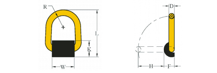 YOKE焊接起重吊點(diǎn)結(jié)構(gòu)尺寸圖片