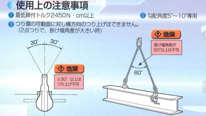 SBT型鷹牌螺旋式鎖緊吊夾具注意事項