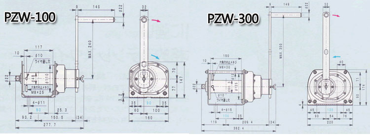 FUJI PZW型鍍鋅手搖絞盤技術(shù)參數(shù)