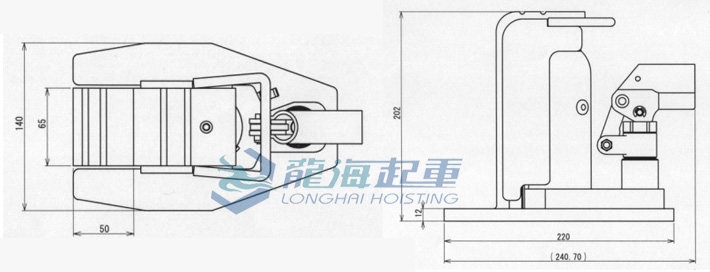 EAGLE JACK G-25爪式千斤頂尺寸圖