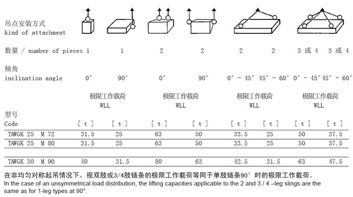 TAWGK型JDT旋轉(zhuǎn)吊點參數(shù)