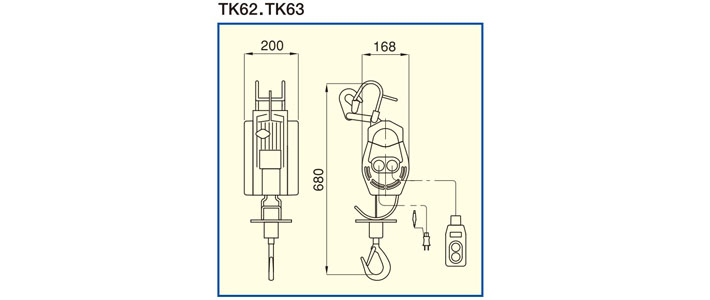 TK型TKK小金剛提升機(jī)尺寸圖