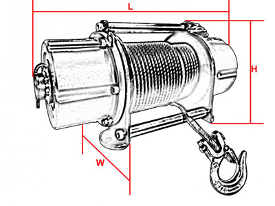 DCW-250充電式小型卷揚(yáng)機(jī)尺寸圖